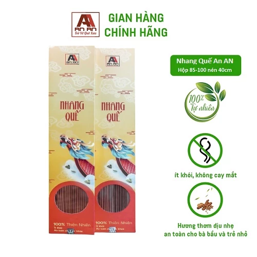 Nhang Quế hữu cơ AN AN hộp cao cấp, nhang sạch tự nhiên tinh khiết 30/40cm