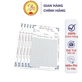 Giấy thi M2 luyện viết chữ đẹp Bút mài thầy Ánh 2 mặt đứng (10 tờ)