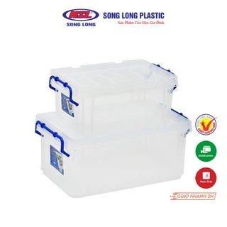 Bộ 2 hộp đựng thực phẩm nhựa có nắp Song Long Plastic đa năng - 2222