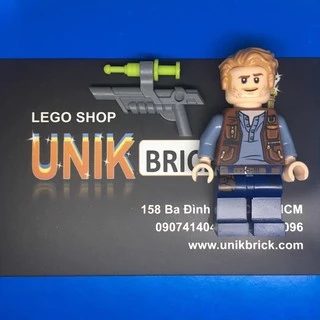 Lego UNIK BRICK Owen Grady (Mẫu 3) Người huấn luyện khủng long trong Jurassic World Thế giới khủng long (như hình).