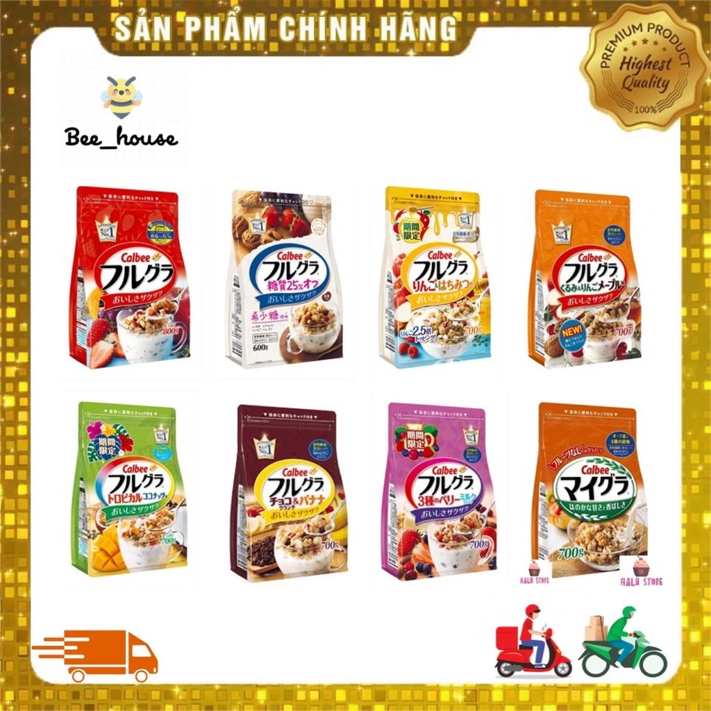 Ngũ cốc Calbee Nhật Bản 600gr - 750gr