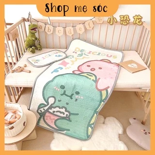 Chiếu Điều Hoà Cao Su Non Tặng Kèm Gối Cho Bé In Hình thú dễ thương mesocshop