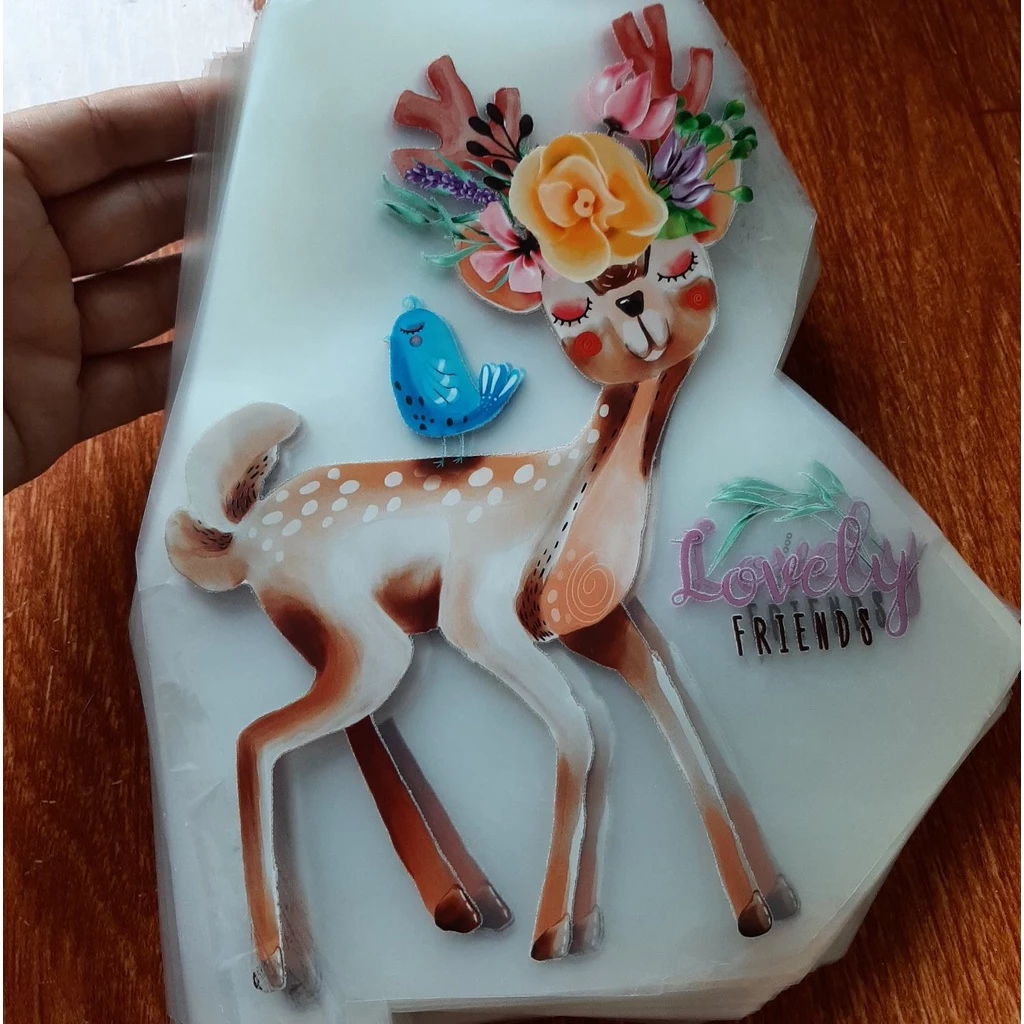 ( hình dán nhiệt tại nhà) sticker hươu đáng yêu 10k/hình