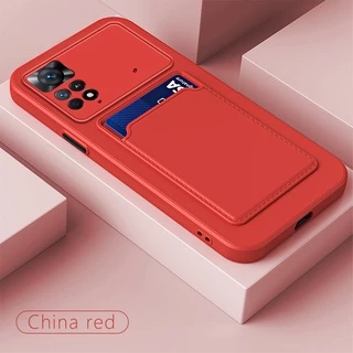 Ốp Điện Thoại Silicon Chống Sốc Tích Hợp Ví Đựng Thẻ Dành Cho Xiaomi Redmi Note 11 4G