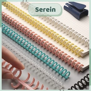 Thanh còng nhựa làm sổ SEREIN kẹp tài liệu 12mm nhiều màu pastel làm sổ planner bullet journal văn phòng phẩm phong cách