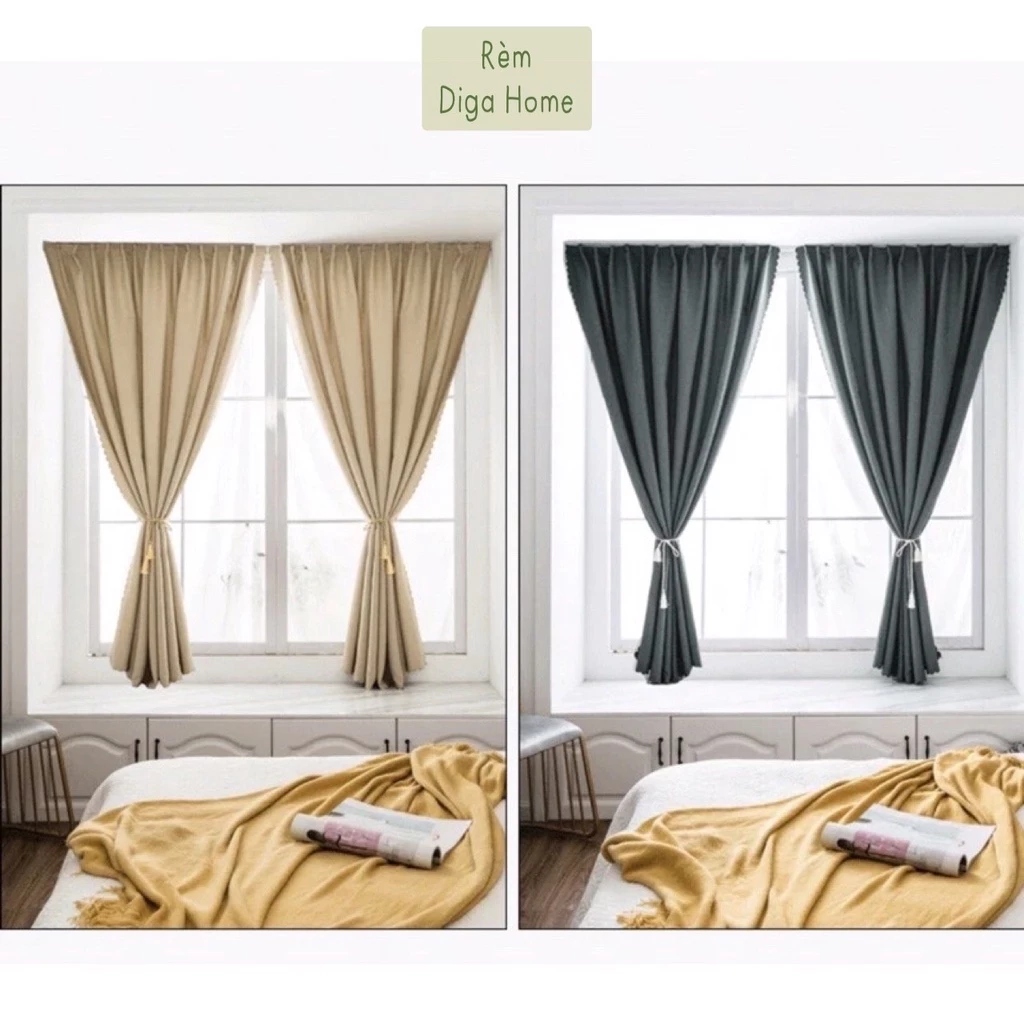 Rèm Dán Tường Cửa Sô-Không Cần Khoan Vô Cùng Tiện Lợi, Chất Liệu Vải Cản Sáng Tốt-Nhiều Màu,Nhiều Kích Thước