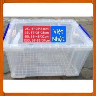 THÙNG NHỰA CHỮ NHẬT GIẢ MỸ VIỆT NHẬT CÁC CỠ 25L/35L/65L/100L.