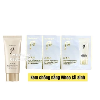 [Gói 1ml] Gói kem chống nắng Whoo tái sinh Radiant Regenerating UV Protection Cream