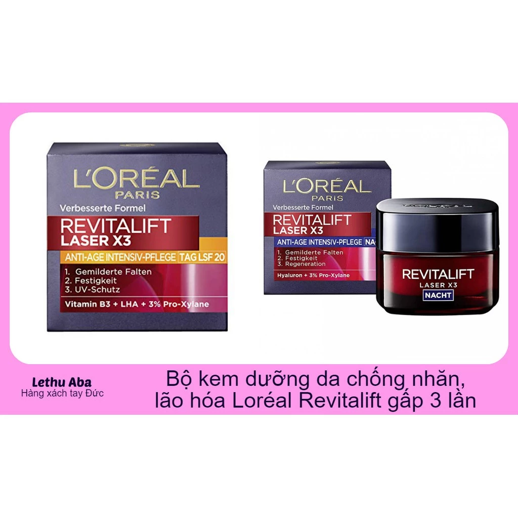 Kem dưỡng da LOreal Revitalift Laser X3 Ngày đêm