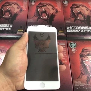 [ĐÃ CÓ 11pro,11pro Max] Kính chống nhìn trộm full màn KING KONG 4D chính hãng WK Ip 6 6plus 7 7plu 8 8plus x