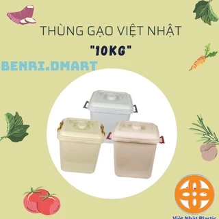thùng đựng gạo 10kg có nắp thùng gạo nhựa Việt Nhật bên đẹp 5351