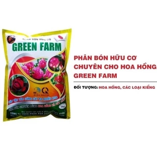 Phân bón hữu cơ chuyên cho hoa hồng & cây cảnh GREEN FARM 1kg