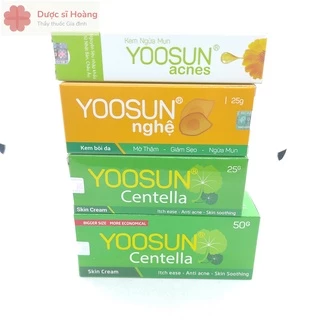 Kem Ngừa Mụn, Ngừa Thâm Yoosun Nghệ 25g , Rau Má 25g &50g