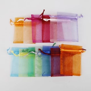 Set 10 túi vải organza 7x9cm đựng quà giáng sinh / đám cưới