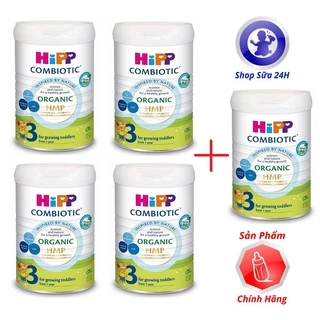 MUA 4 TẶNG 1 Sữa HiPP ORGANIC Mẫu Mới Số 1, 2, 3, 4 Lon 800g