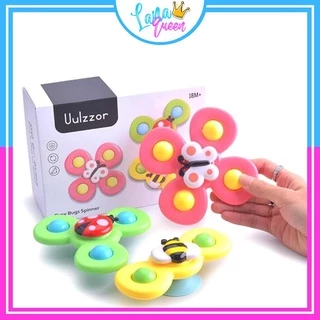 Set 3 đồ chơi con quay spinner  vui nhộn cho bé chơi lành mạnh chất liệu nhựa ABS an toàn - đồ chơi thông minh LanaQueen