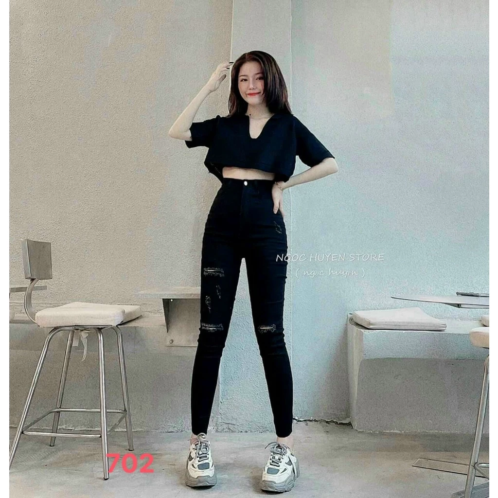 Quần Jean Nữ Lưng Cao ❤️FREESHIP❤️ Quần Bò Nữ Mẫu Mới Ôm Dáng Xinh Xắn Thời Trang Chuẩn Hàng Shop A-T Fashion - QJNU36