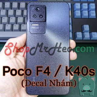 Skin Dán Mặt Sau Lưng Poco F4 5G - Xiaomi Redmi K40s (Carbon, Hình Hộp, Nhám, Vân Da, Nhôm Xước)