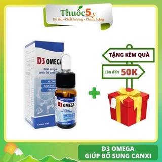 Siro Uống D3 Omega Giúp Tăng Khả Năng Hấp Thu Canxi Hỗ Trợ Phát Triển Chiều Cao Cho Bé Hộp 10ml