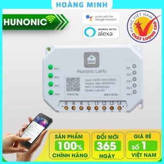 Công tắc wifi điều khiển từ xa qua điện thoại HUNONIC LaHu 4 kênh