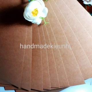 10 TỜ GIẤY KRAFT 2 MẶT, KHỔ A4 (  225gsm )  giấy mỹ thuật làm thiệp, phong thư, lì xì