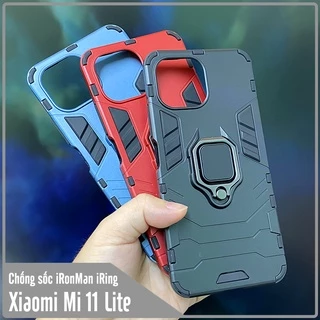 Ốp lưng cho Xiaomi Mi 11 Lite 4G - 5G - NE iRON MAN IRING Nhựa PC cứng viền dẻo chống sốc