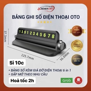 Bảng ghi số điện thoại oto, ghi số điện thoại xe hơi khi dừng đỗ xe- có kèm kệ, giá đỗ để oto - SEVEN.CAR