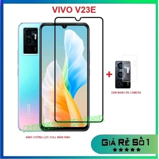 Combo Kính Cường Lực Vivo Y03 4G V23E VIVO V23 5G V23 PRO Full Màn Hình + Dán Bảo Vệ Camera Chống Trầy Xước Bụi Bẩn