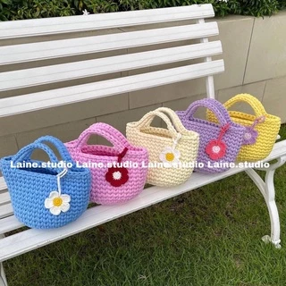 [ẢNH THẬT CÓ SẴN] MINI CROCHETBAG. TÚI XÁCH TAY, KÈM CHARM