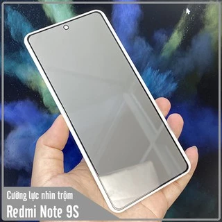 Kính cường lực cho Xiaomi Redmi Note 9S - Note 9 Pro chống nhìn trộm full viền đen