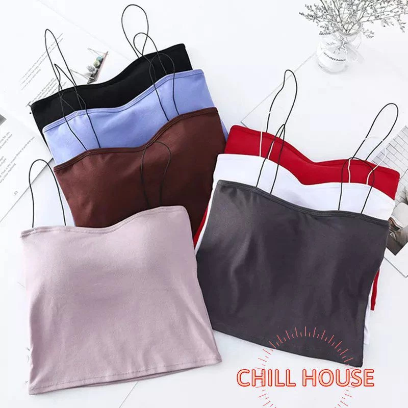 Áo 2 Dây Sợi Bún, Áo Bra 2 Dây Mảnh Dáng Lửng 2055 - CHILLHOUSE