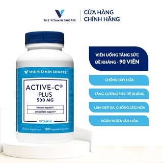 Viên uống tăng sức đề kháng THE VITAMIN SHOPPE Active-C Plus 500 MG 100/250 viên