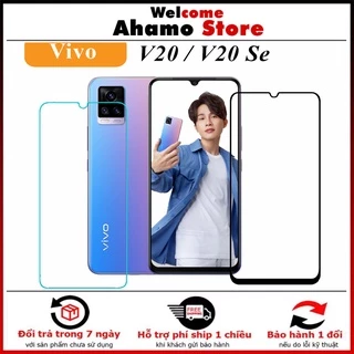 Kính cường lực Vivo V20 / V20se- Full màn hình 9D và Trong suốt- Độ cứng 9H [FM]