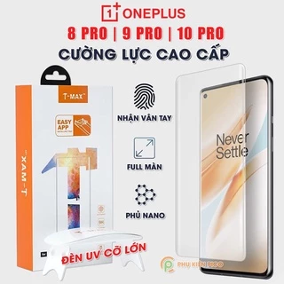 Kính cường lực Oneplus 8 / Oneplus 10 Pro / Oneplus 11 full màn hình đèn UV cỡ lớn T-Max - Dán màn hình Oneplus 8