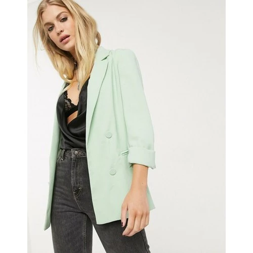 Bershka Đức Áo blazer sale auth newtag cao cấp chính hãng BSK có sẵn vest dáng form dài có lót hai 2 lớp độn vai mint