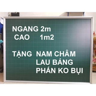 Bảng viết phấn, mặt thép nhập khẩu kẻ ô tiểu học luyện chữ kích thước 120x200cm tặng kèm nam châm, lau bảng