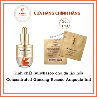 Gói Tinh Chất Nhân Sâm Sulwhasoo Concentrated Ginseng Rescue Ampoule 1ml - Phục Hồi, Tái Tạo Làn Da