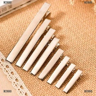 N2hao 20/50 Chiếc Bạc Kim Loại Đơn Prong Cá Sấu Kẹp Tóc Barrette DIY