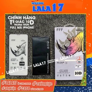 Kính Cường Lực iphone Full Màn 10D Tê Giác Chính Hãng ip/6/6plus/6s/6splus/7/7plus/8/8plus/x/xr/xs/11/12/13/pro/max/plus