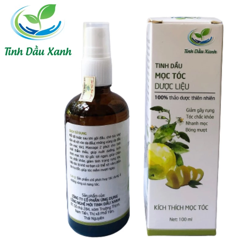 Tinh Dầu Bưởi Xịt Mọc Tóc Tinh dầu xanh Thái Nguyên loại 100ml