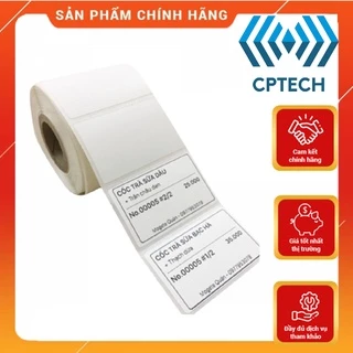 Decal nhiệt in tem nhãn, mã vạch khổ 60x40 mm, cuộn 30m