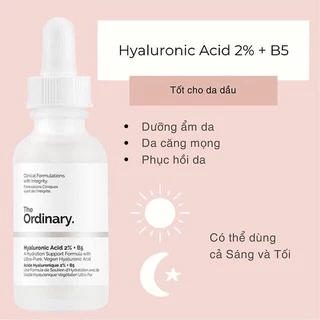 Serum The Ordinary Hyaluronic Acid 2% + B5 - Tinh chất The Ordinary B5 cấp ẩm và phục hồi da