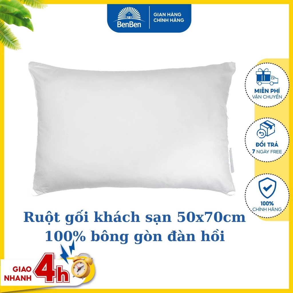 Ruột gối ngủ gối hơi size lớn 50x70cm êm như gối khách sạn Ben Ben - air pillow