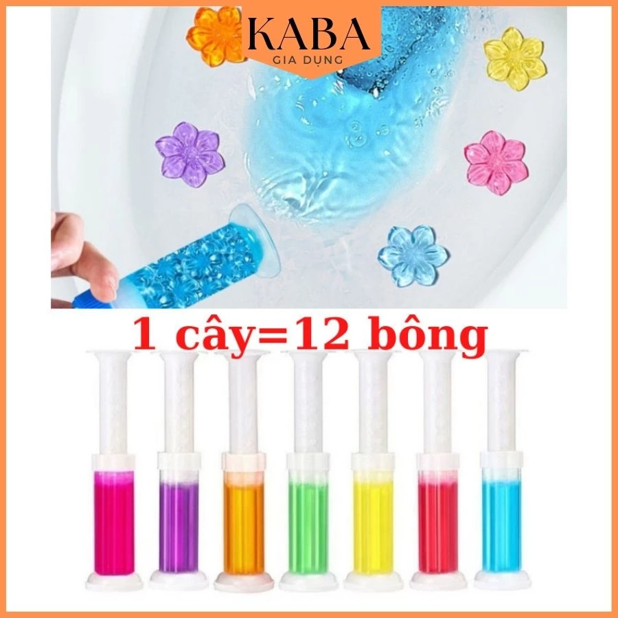 Gel khử mùi bồn cầu COMBO 7 MÙI gel thơm khử trùng bồn cầu dạng thạch hình bông hoa làm sạch khử mùi vệ sinh KABA