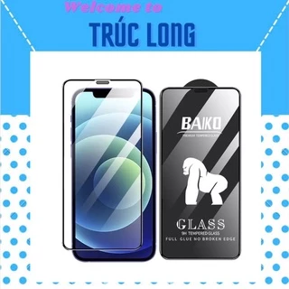 Cường Lực Full Màn Chống Bụi Loa - BAIKO từ IPHONE 6 7 8 SE 2020 XS MAX 11 PRO MAX 12 PRO MAX 13 pro max 14 15 pro PLUS