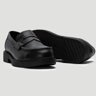 [chân ốm chọn lùi 1 size]Giày penny loafer back, giày lười đốc, đế cao, khâu đế phối màu thời thượng - MT Đốc Đen Lỳ