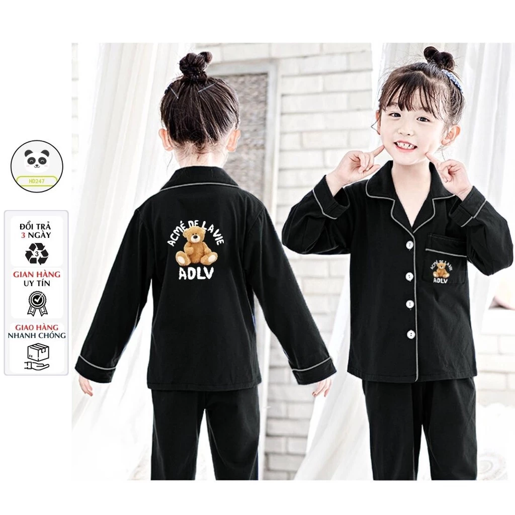 Đồ ngủ pijama dài cho bé gái bé trai size đại dễ thương set mặc nhà mặc ngủ thời trang FIVEBE 0322