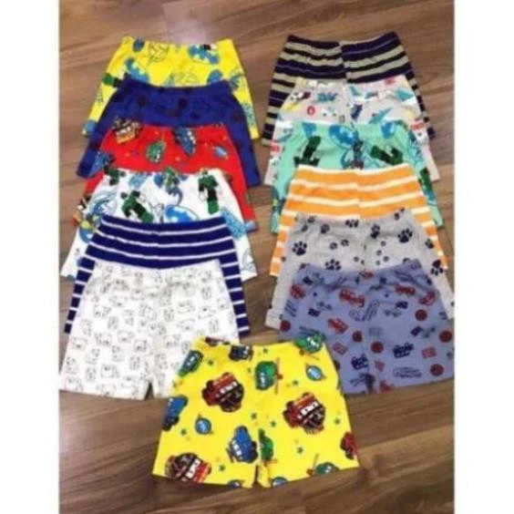 COMBO 5 Quần chục BOZIP ngắn Xuất Dư cực mềm mịn thấm hút mồ hôi cho bé