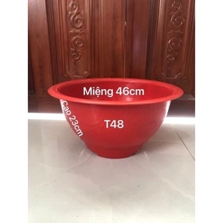 (5 Cái) Chậu Nhựa Truyền Thống T48 Trồng Cây Màu Đỏ 46x23