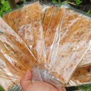 Combo 1 xâu 10 bịch bánh tráng tôm dẻo cuốn hành phi